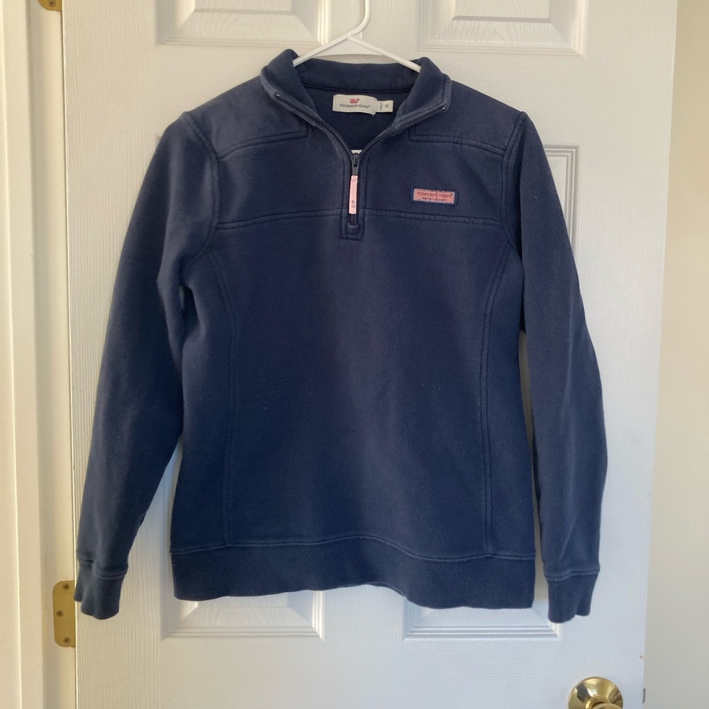 Vineyard Vines Navy Quarter-Zip Pullover